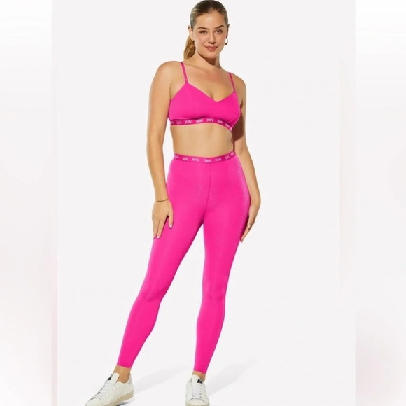 Yitty Spotlight Shaping Ruched Leggings in Pink Lurex - Picture 1 of 12